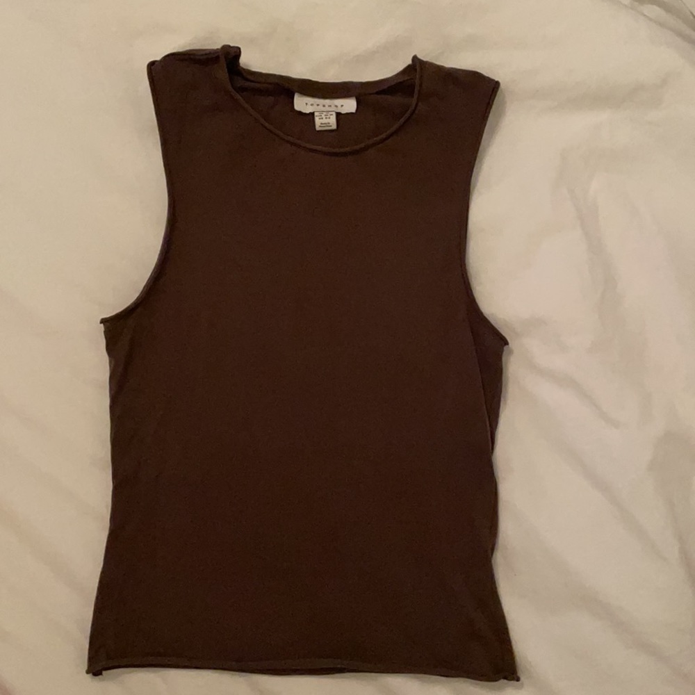Topshop Brown Tank Top